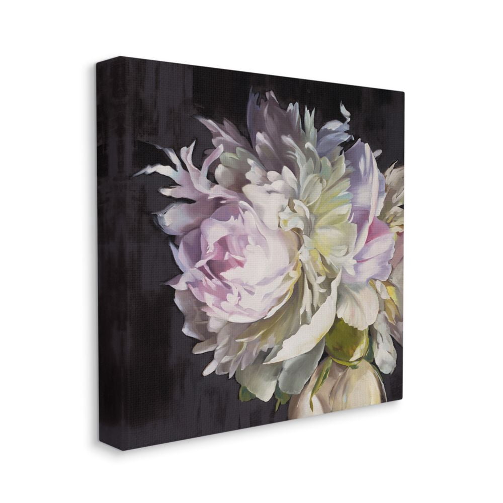 Stupell Industries Organic Flower Petal Painting Abstract Floral Pink Cream Canvas Wall Art Design by Liz Jardine, 36" x 36"