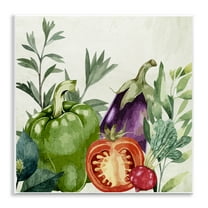 Stupell Industries Organic Garden Vegetables Food & Beverage Painting Unframed Art Print Wall Art, 12 x 12