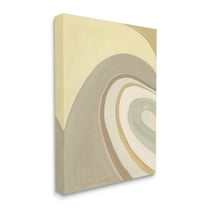 Stupell Industries Organic Grooved Abstraction Neutral Brown Yellow Canvas Wall Art, 16 x 20, Design by Danhui Nai