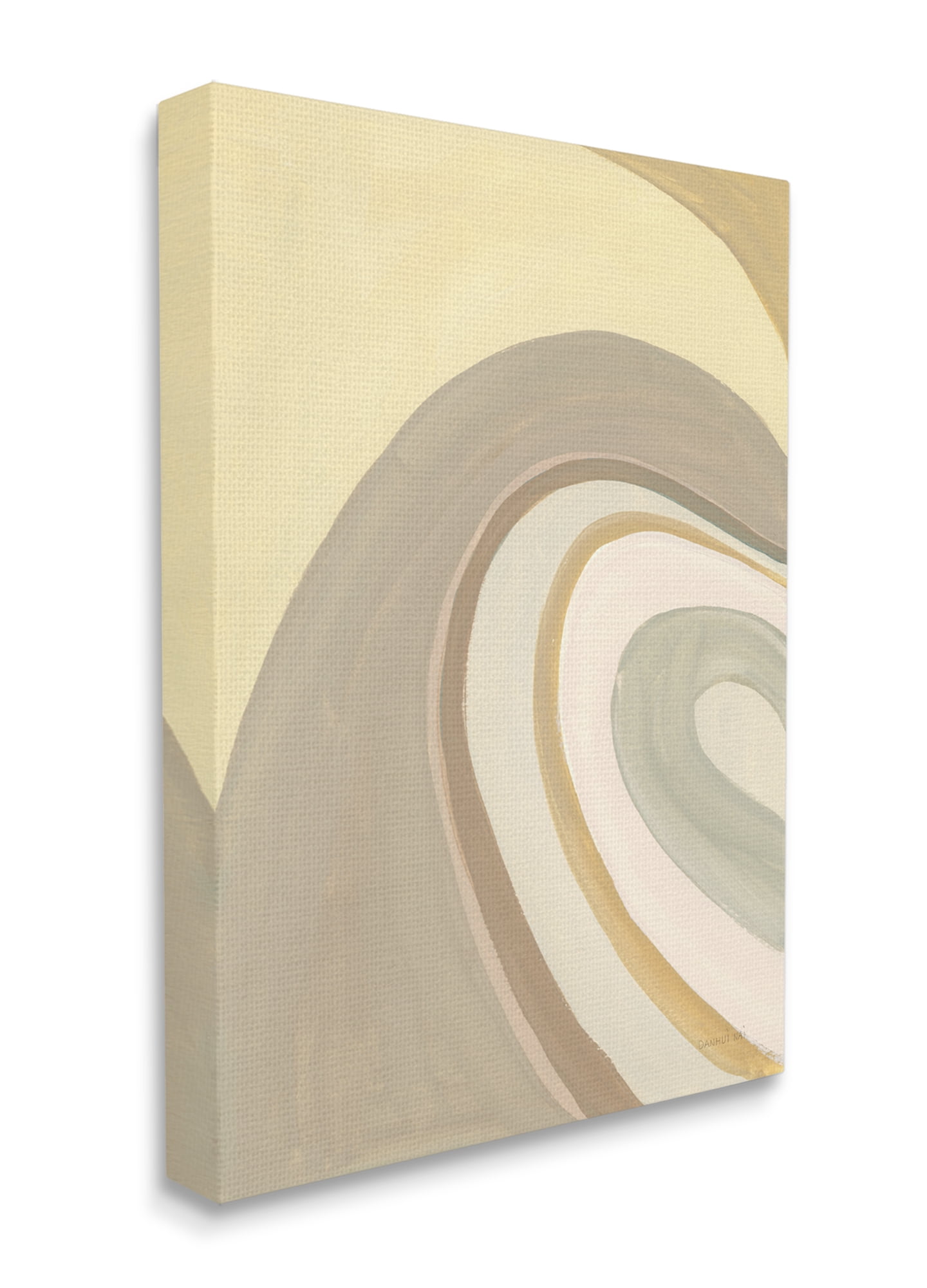 Stupell Industries Organic Grooved Abstraction Neutral Brown Yellow Canvas Wall Art, 36 x 48, Design by Danhui Nai
