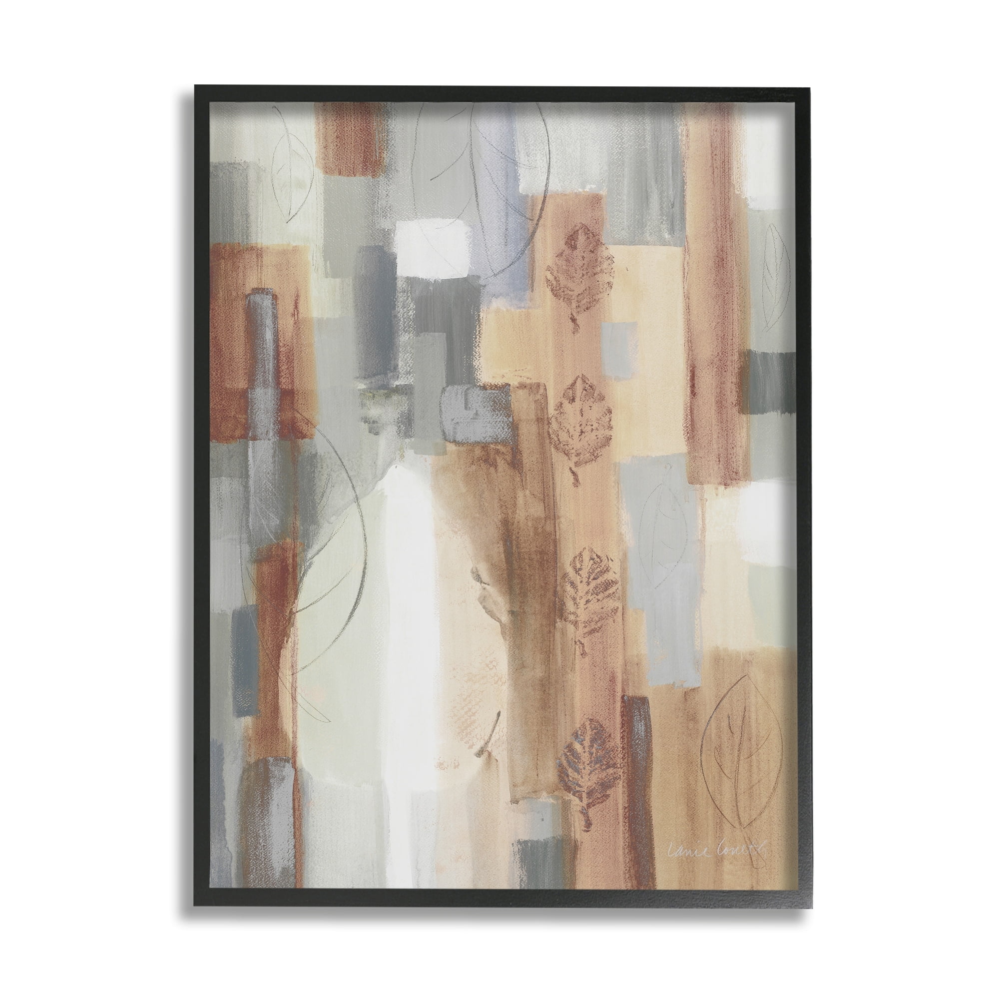 Stupell Industries Organic Leaf Watermarks Intricate Irregular Rectangular Pattern,11 x 14, Design by Lanie Loreth