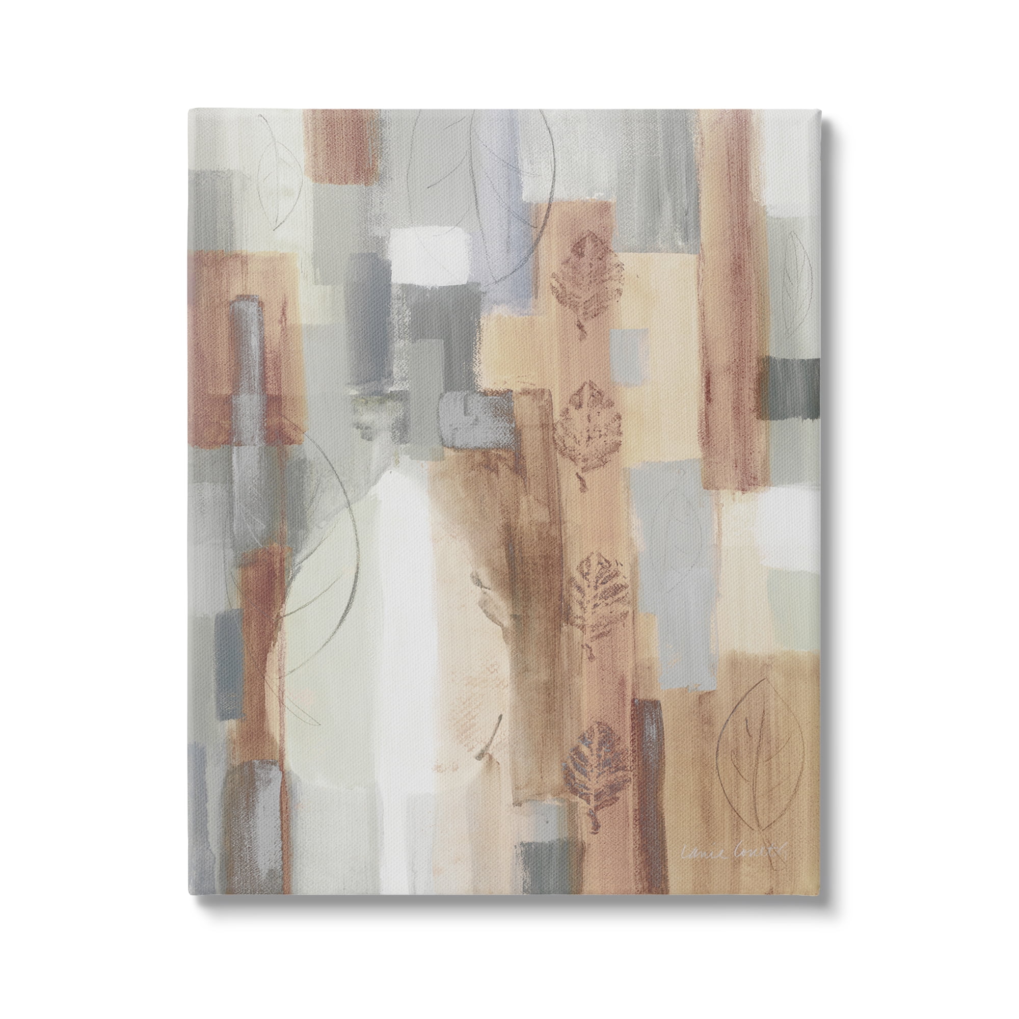 Stupell Industries Organic Leaf Watermarks Intricate Irregular Rectangular Pattern,36 x 48, Design by Lanie Loreth