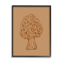 Stupell Industries Organic Mushroom Detailed Study Graphic Art Black Framed Art Print Wall Art, Design by Ziwei Li