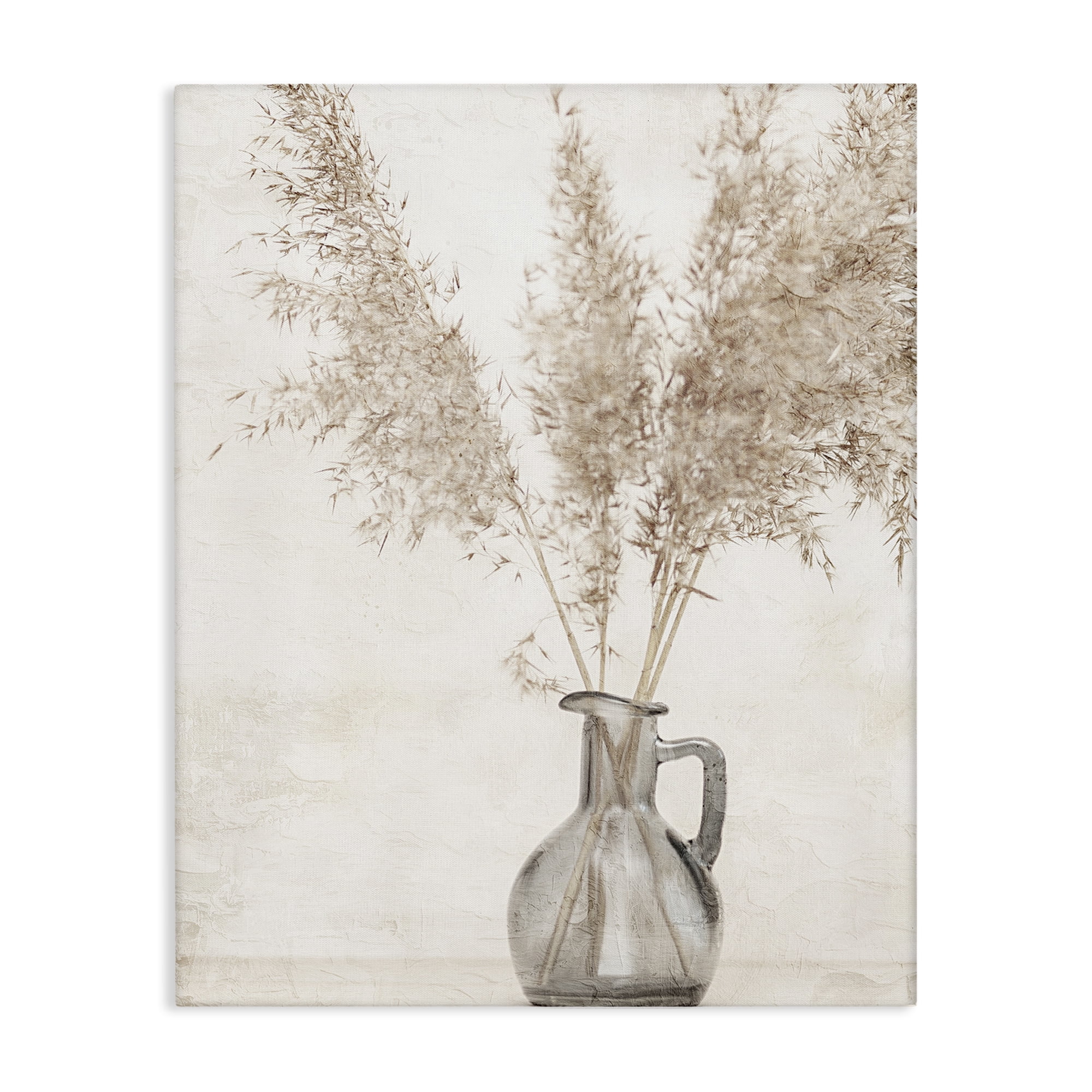 Stupell Industries Organic Pampas Vase Botanical & Floral Painting Gallery Wrapped Canvas Art Print Wall Art, 36 x 48