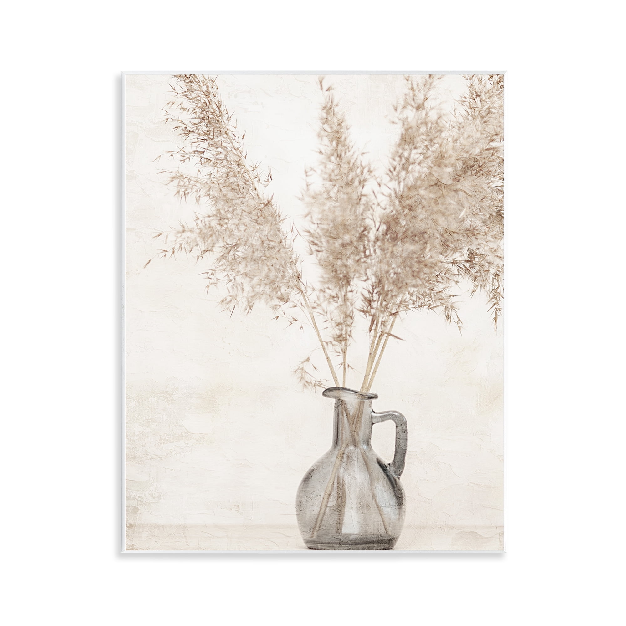 Stupell Industries Organic Pampas Vase Botanical & Floral Painting Unframed Art Print Wall Art, 11 x 14