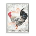 thumbnail image 1 of Stupell Industries Organic Pattern Rooster Animals & Insects Painting Gray Framed Art Print Wall Art, 24 x 30, 1 of 9