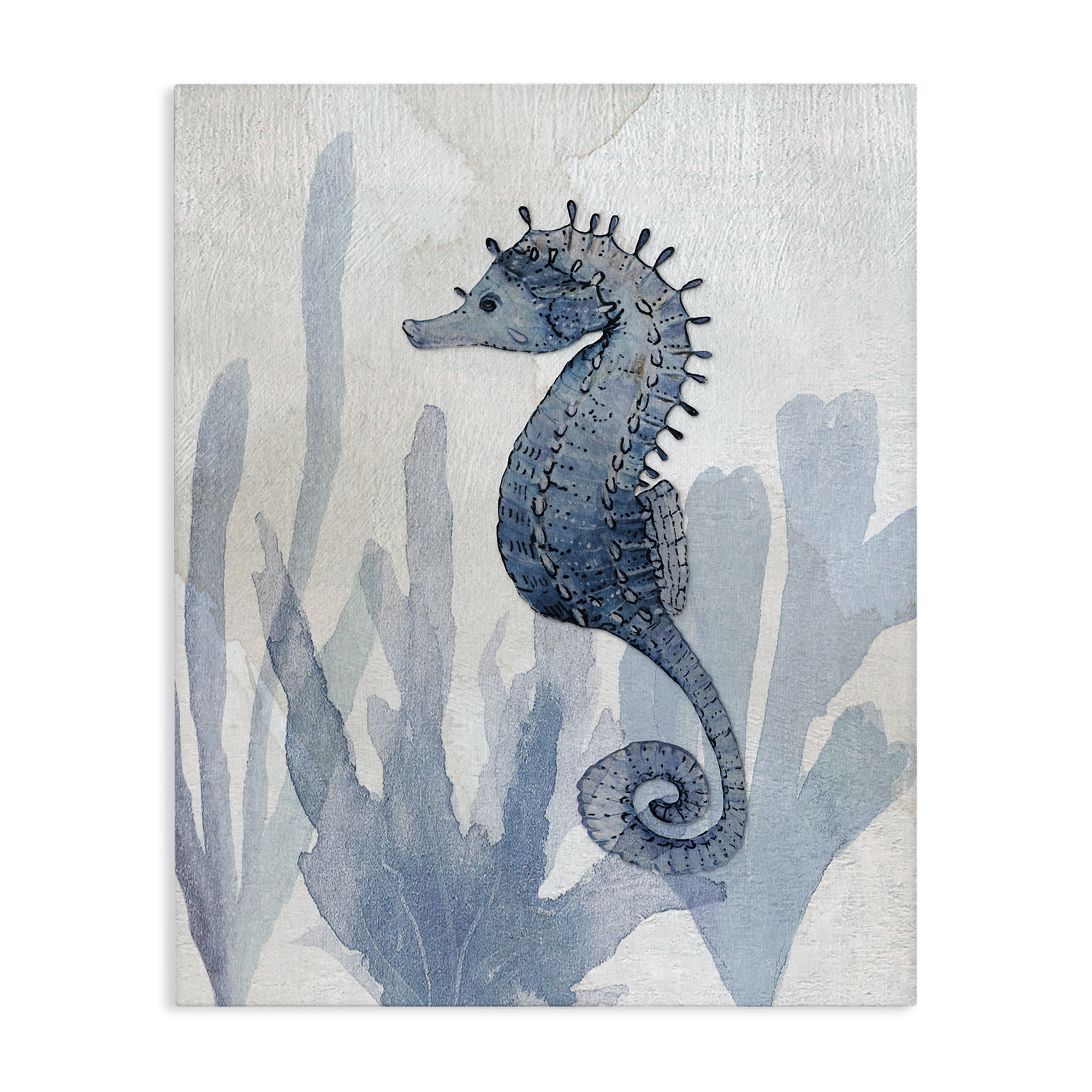 Stupell Industries Organic Seaweed & Seahorse Canvas Wall Art, design by Susan Jill