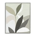 thumbnail image 1 of Stupell Industries Organic Soft Leaf Shapes Floral Painting Gray Framed Art Print Wall Art, 24 x 30, 1 of 8