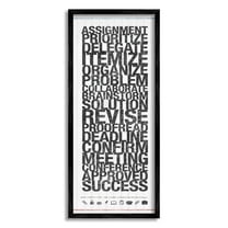 Stupell Industries Organized Success Office List Graphic Art Black Framed Art Print Wall Art, Design by Kristen Emery