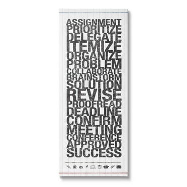 Stupell Industries Organized Success Office List Graphic Art Gallery Wrapped Canvas Print Wall Art, Design by Kristen Emery