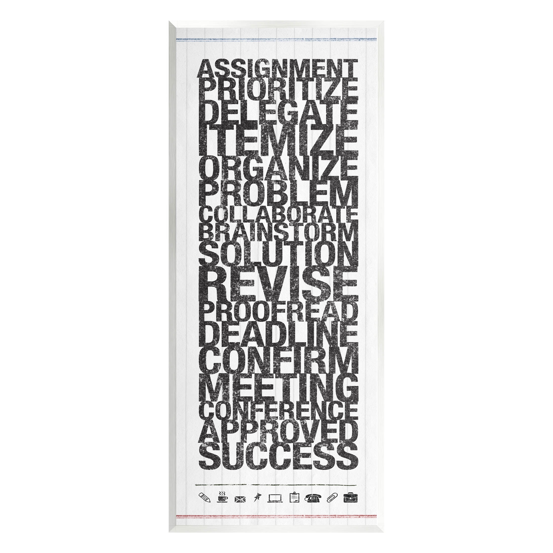 Stupell Industries Organized Success Office List Graphic Art Unframed Art Print Wall Art, Design by Kristen Emery