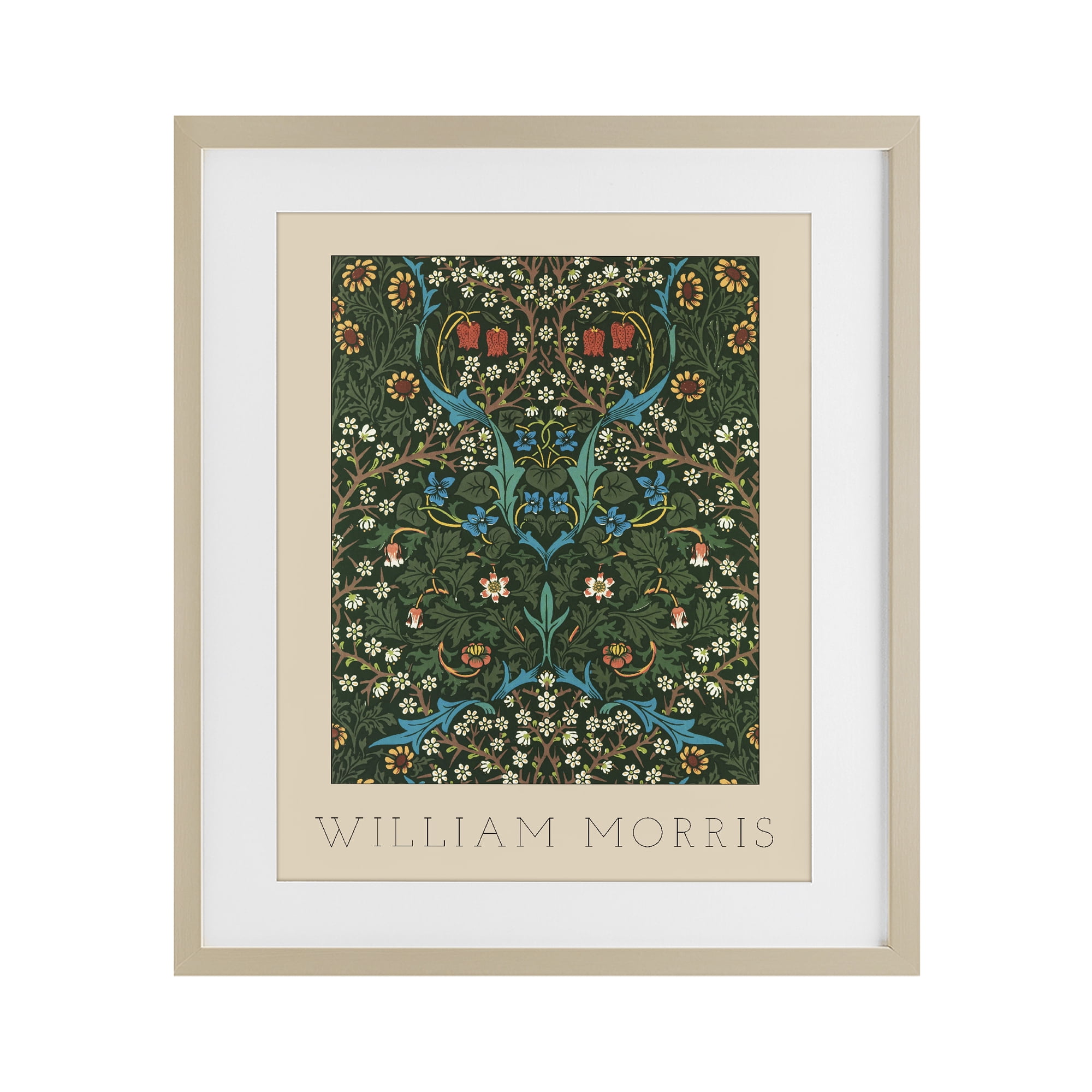 Stupell Industries Ornate Botanicals William Morris Birch Framed Print Under Glass, design by Lil' Rue