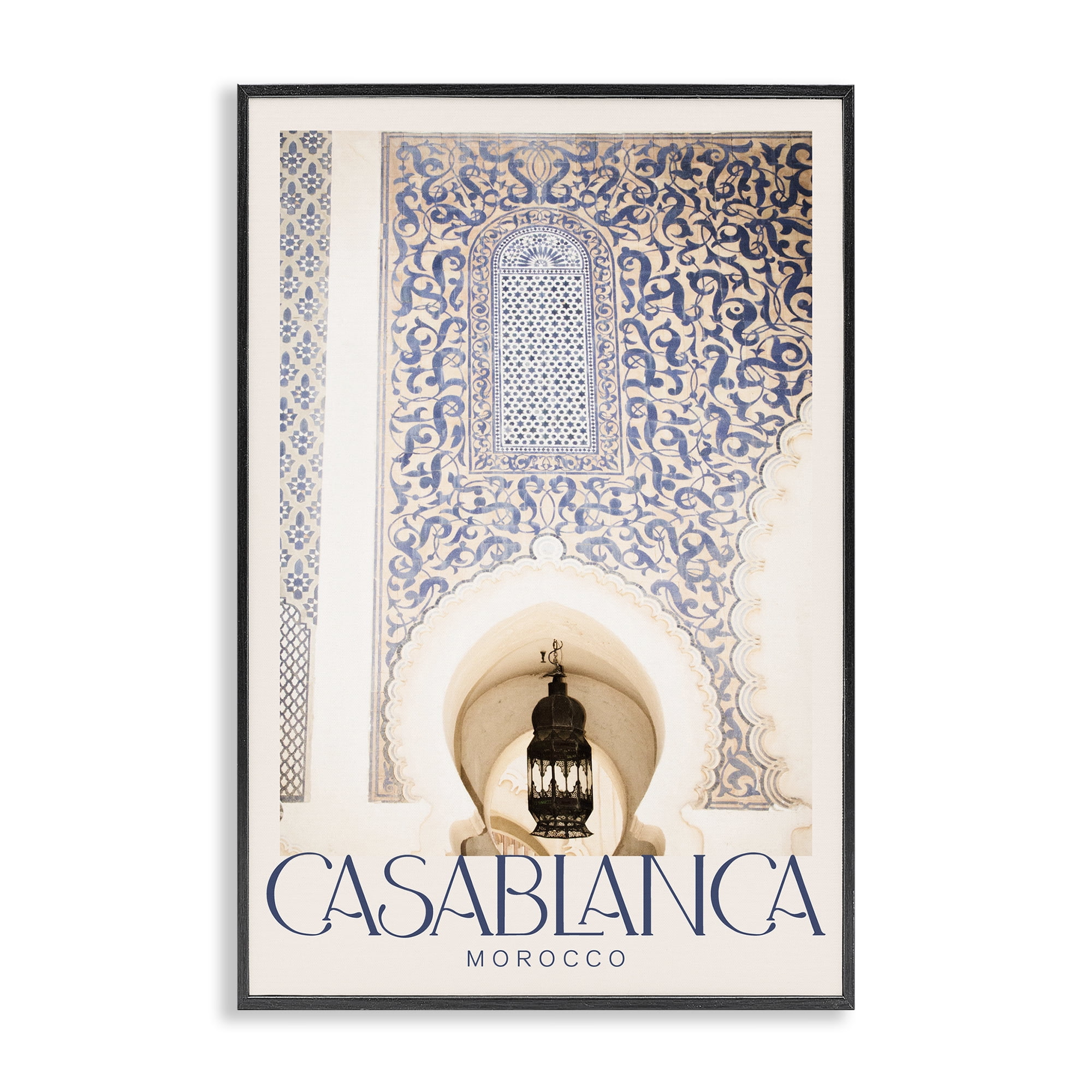 Stupell Industries Ornate Casablanca Architecture Black Framed Giclee Art, design by Emily Navas