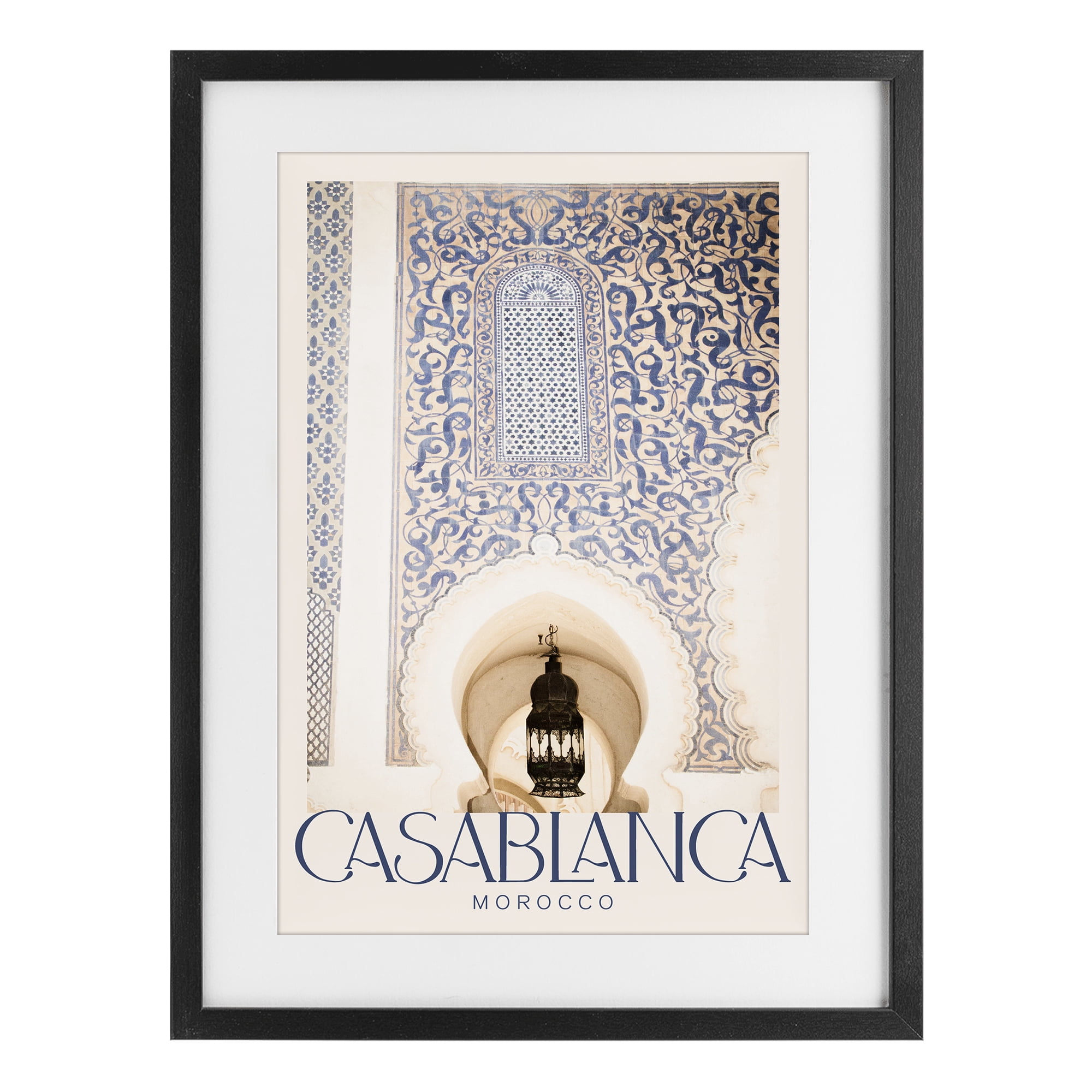 Stupell Industries Ornate Casablanca Architecture Black Framed Print Under Glass, design by Emily Navas