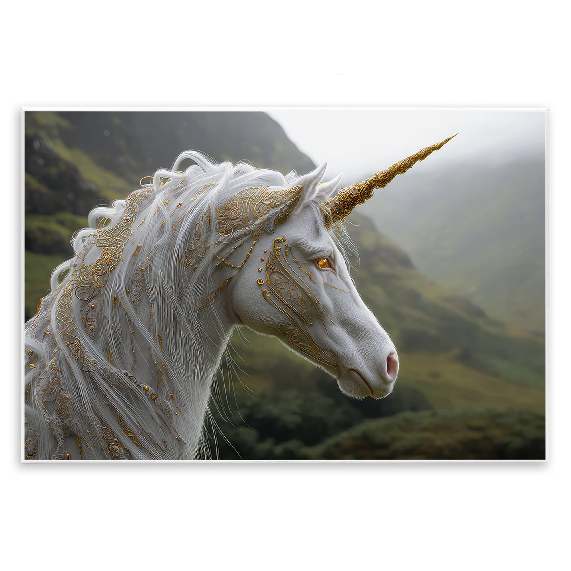 Stupell Industries Ornate Celtic Unicorn Wall Plaque Art, design by The Wands Want