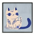 thumbnail image 1 of Stupell Industries Ornate Floral Cat Animals Painting Black Framed Art Print Wall Art, 12 x 12, 1 of 8