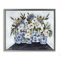 thumbnail image 1 of Stupell Industries Ornate Flower Pots Still Life Plants & Flowers Painting Gray Floater Framed Canvas Art Print Wall Art, 21 x 17, 1 of 10