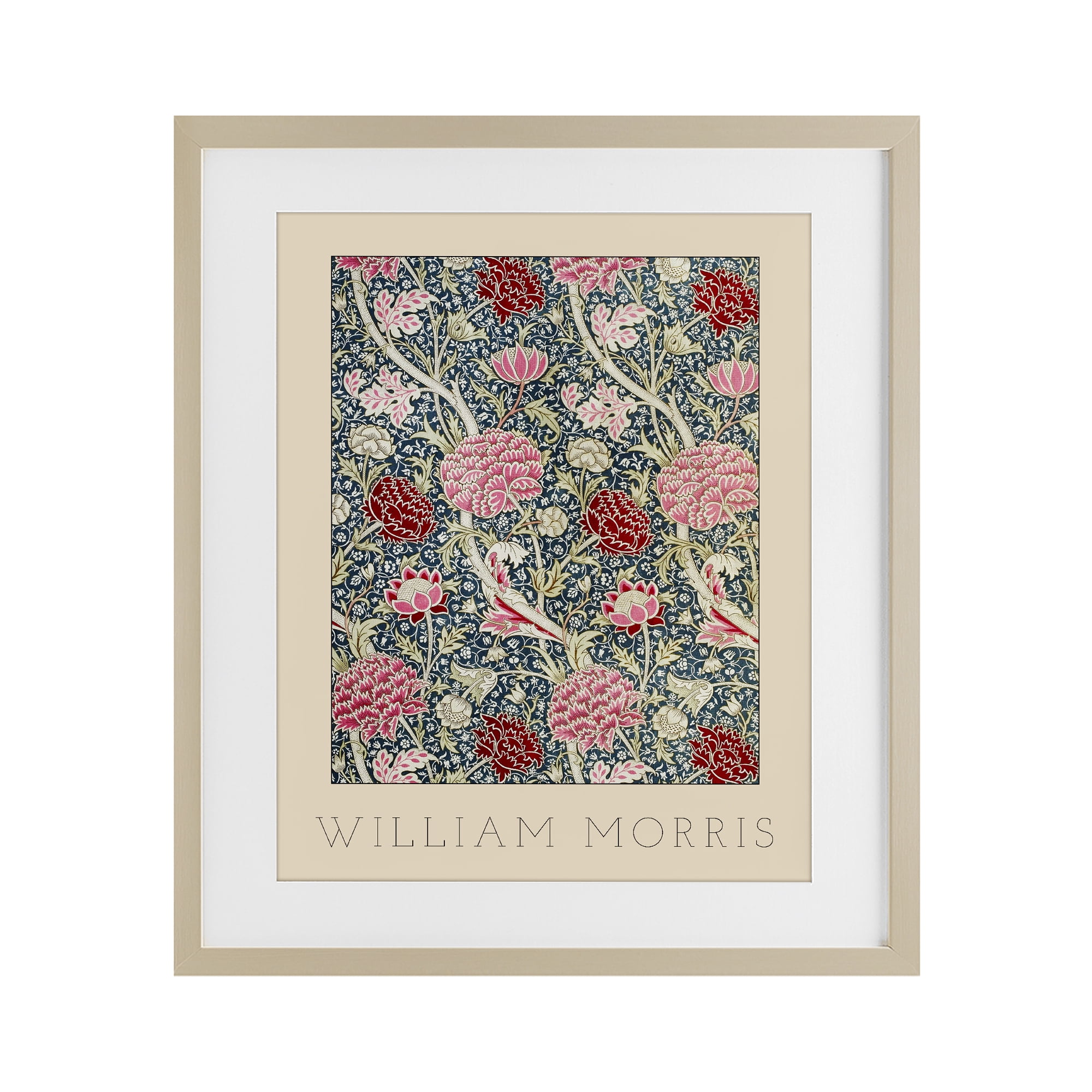 Stupell Industries Ornate Intertwined Flower Classic Birch Framed Print Under Glass, design by Lil' Rue