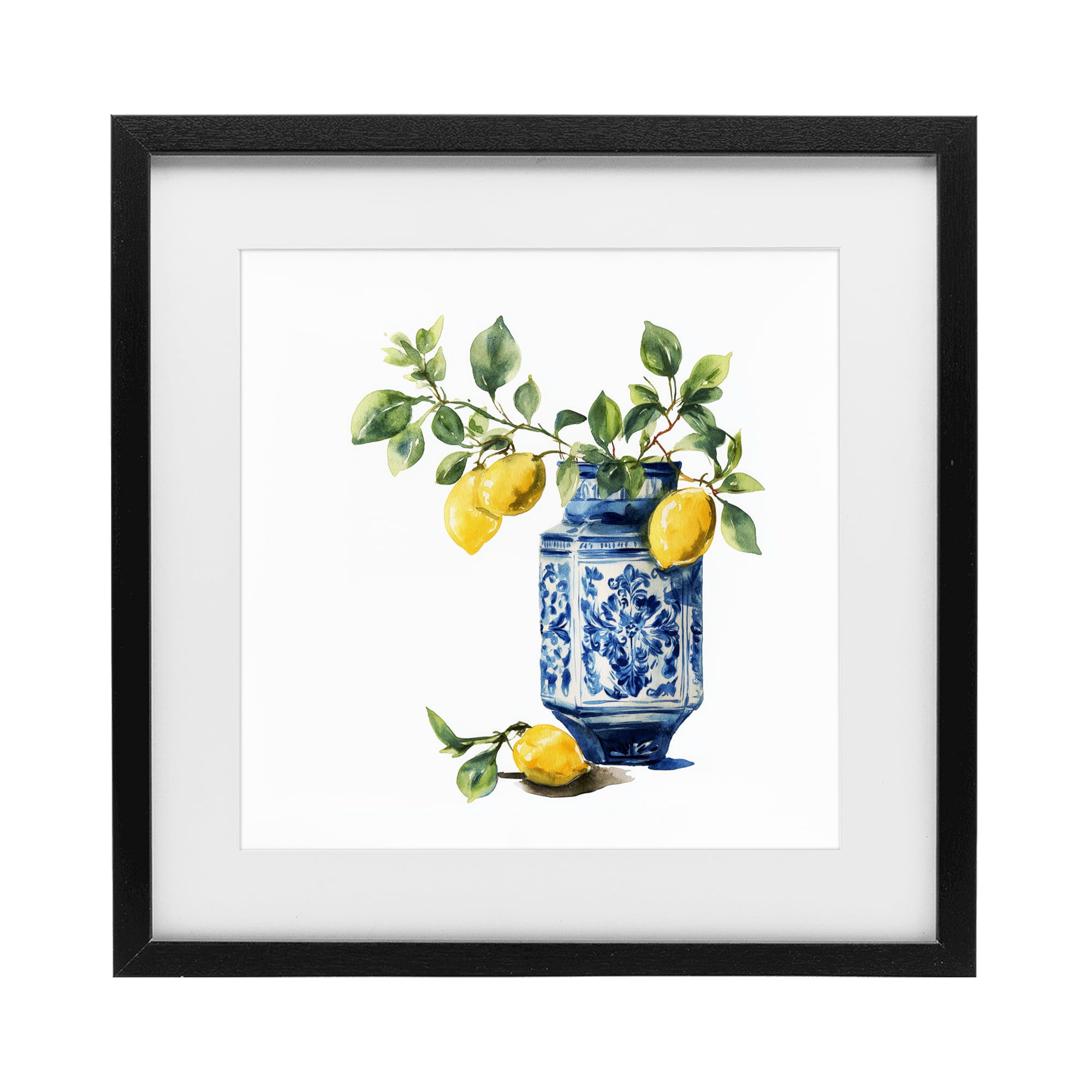 Stupell Industries Ornate Lemon Treasures Black Framed Print Under Glass, design by Svetlana Aleynikova