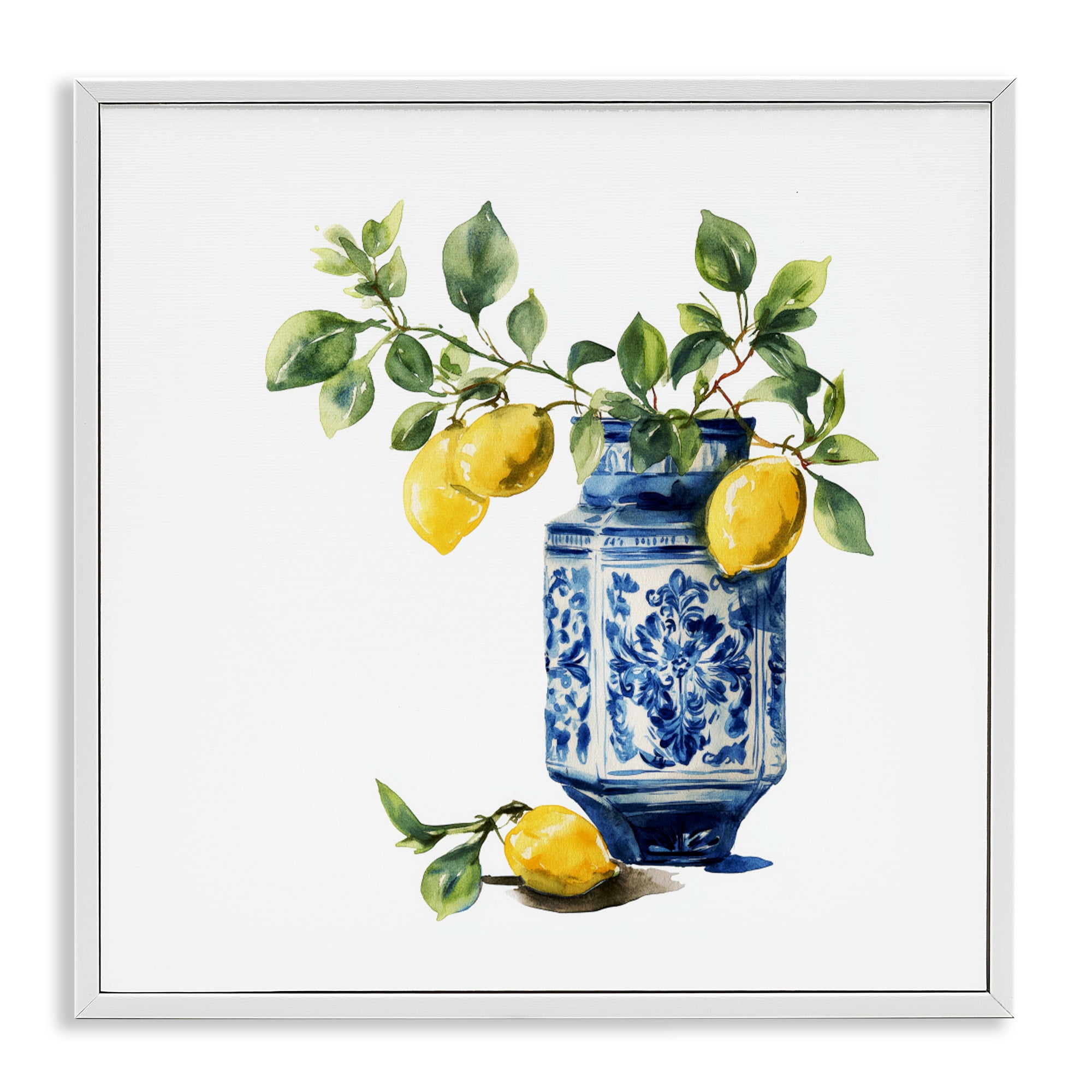 Stupell Industries Ornate Lemon Treasures White Framed Giclee Art, design by Svetlana Aleynikova
