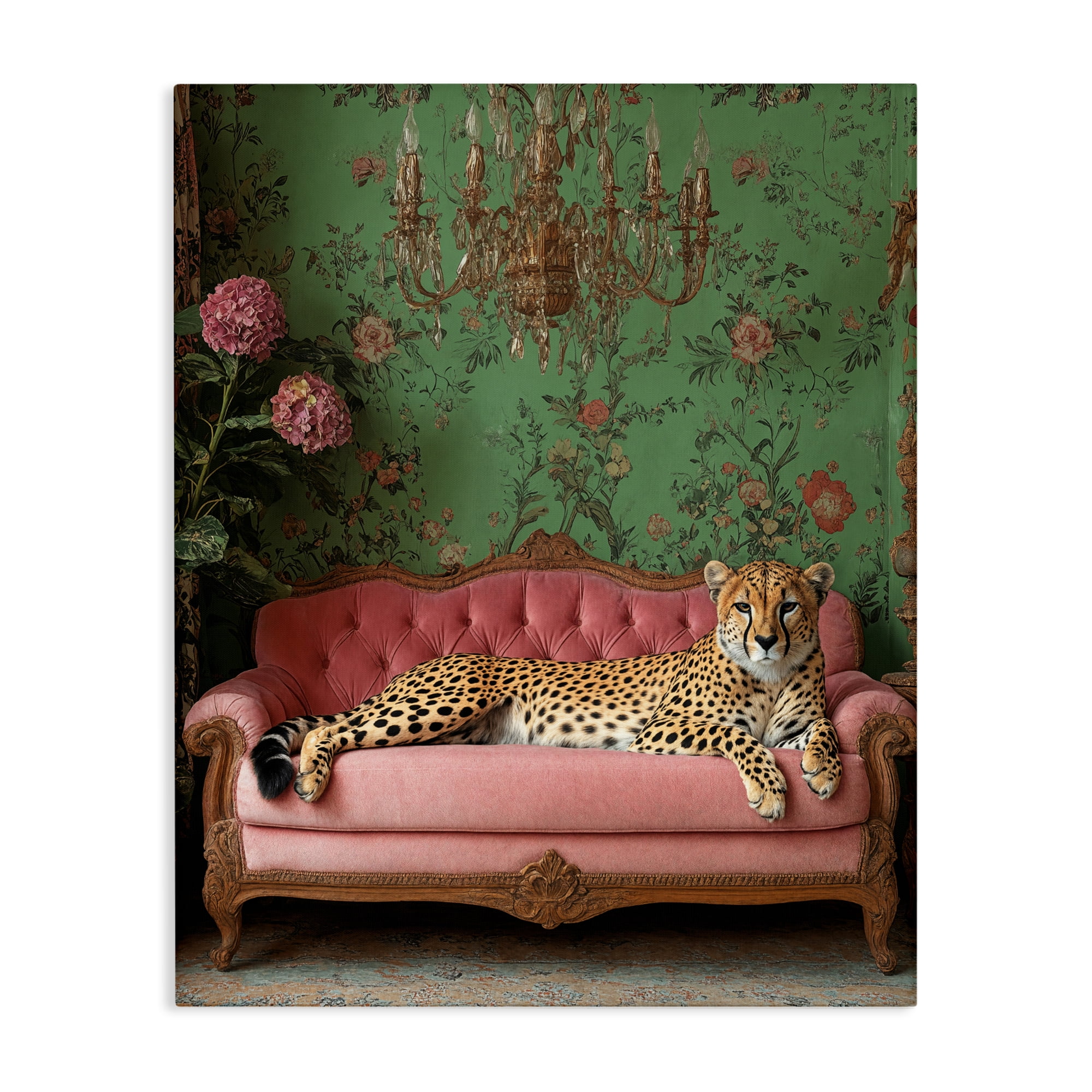 Stupell Industries Ornate Sophisticated Leopard Lounging Canvas Wall Art, design by Scott Stulberg