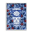thumbnail image 1 of Stupell Industries Ornate Vase Red & Blue Pattern Botanical & Floral Painting Gray Framed Art Print Wall Art, 1 of 5