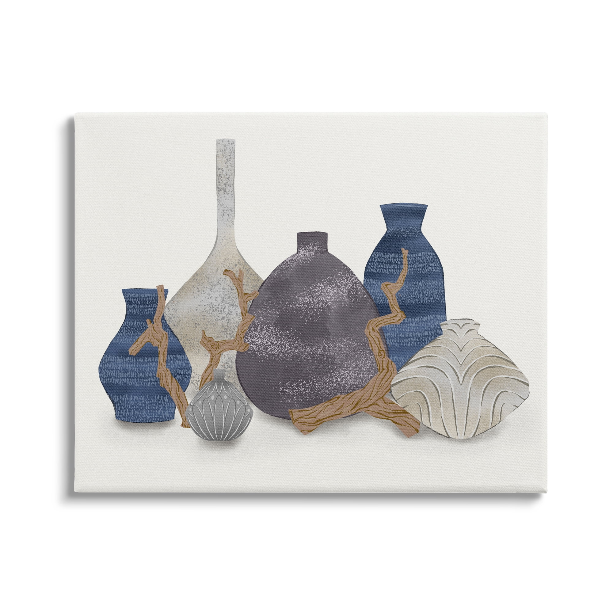 Stupell Industries Ornate Vase Still Life Leaning Driftwood Branches Graphic Art Gallery Wrapped Canvas Print Wall Art, Design by Ziwei Li