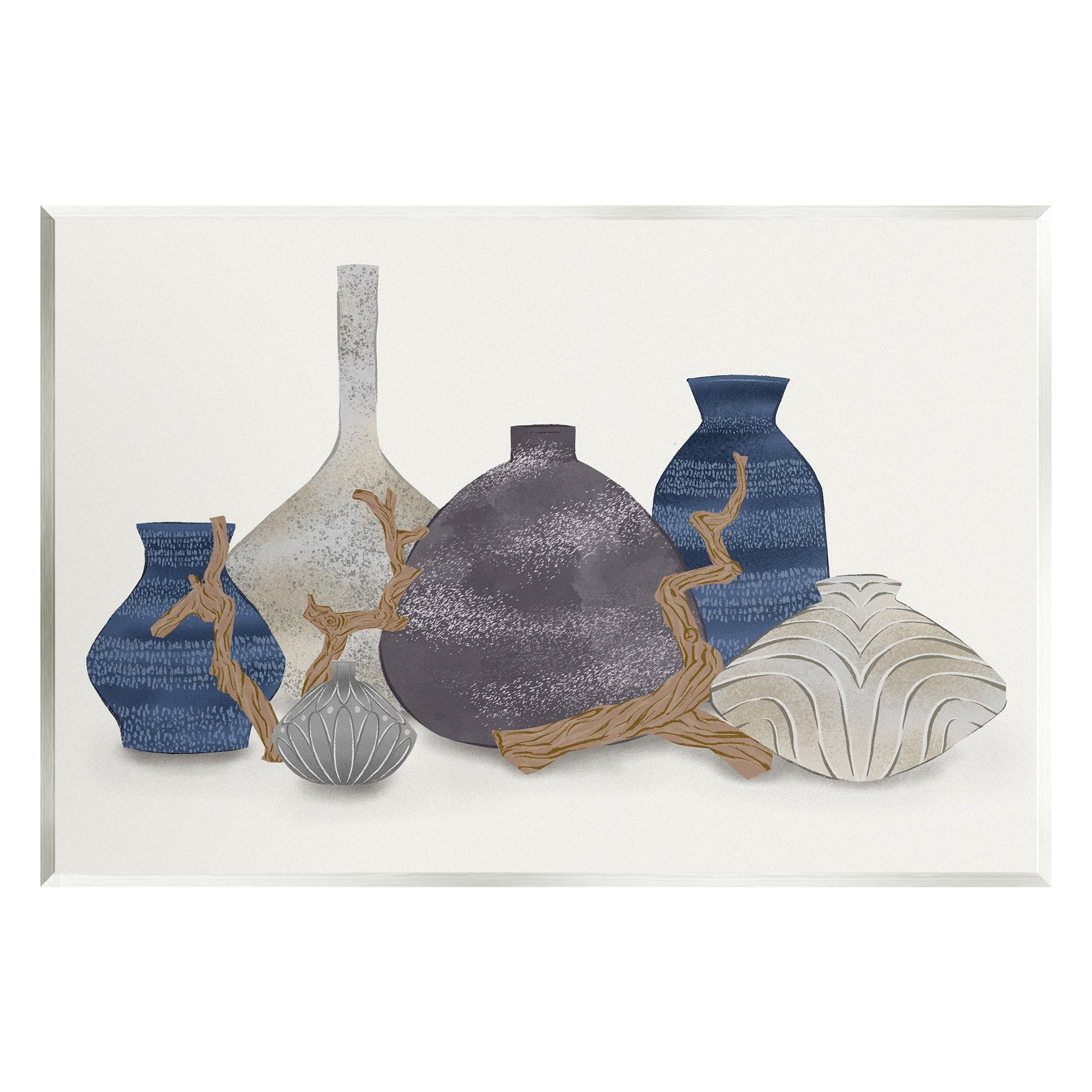 Stupell Industries Ornate Vase Still Life Leaning Driftwood Branches Graphic Art Unframed Art Print Wall Art, Design by Ziwei Li