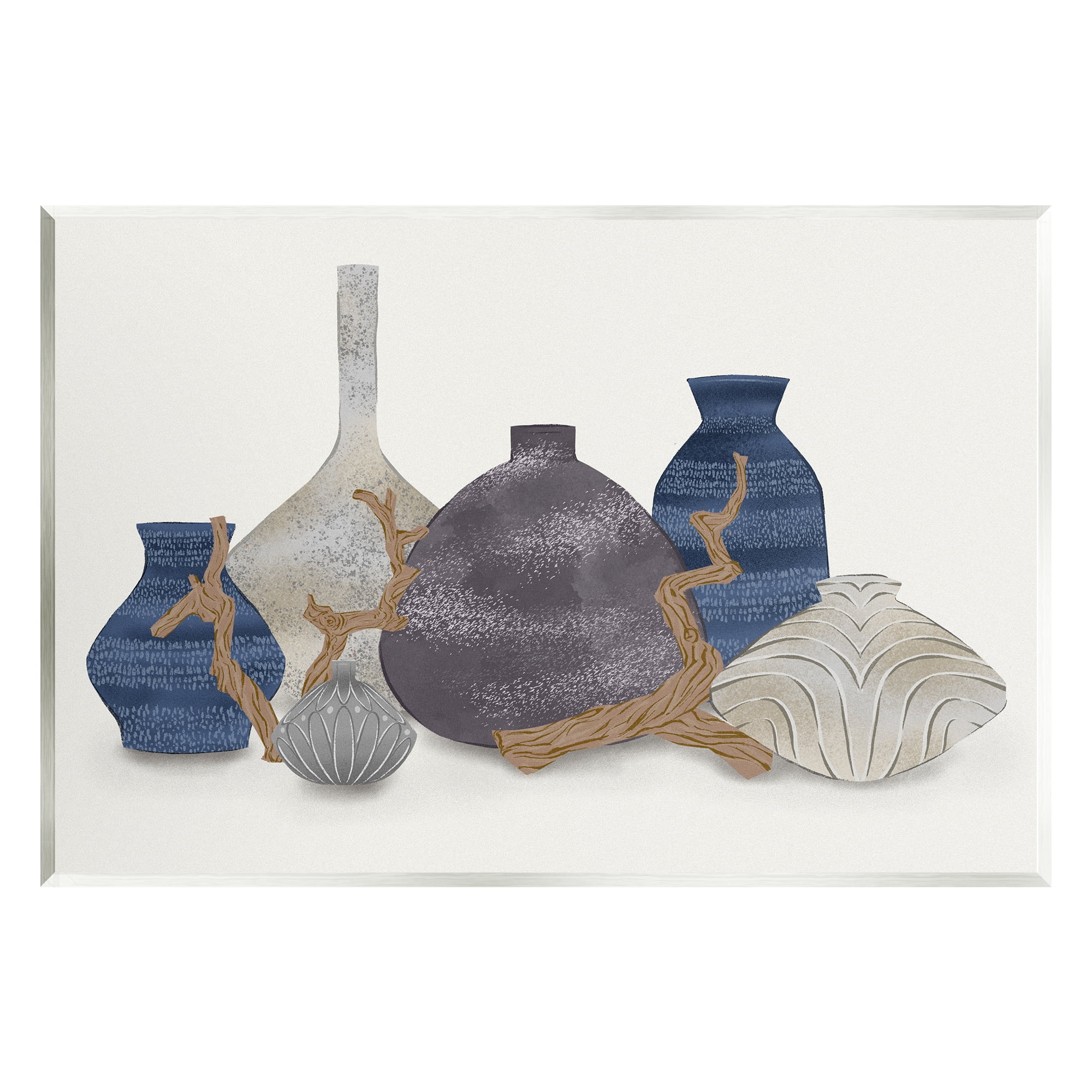 Stupell Industries Ornate Vase Still Life Leaning Driftwood Branches Graphic Art Unframed Art Print Wall Art, Design by Ziwei Li
