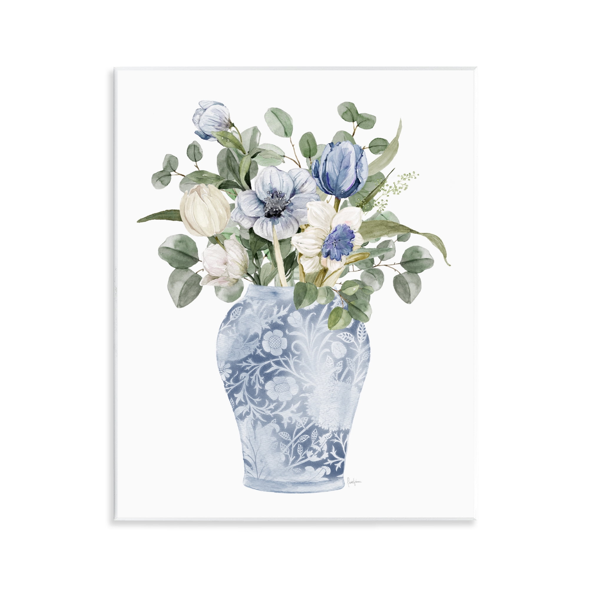 Stupell Industries Ornate Vase Tulips Wall Plaque Art, design by Livi Finn