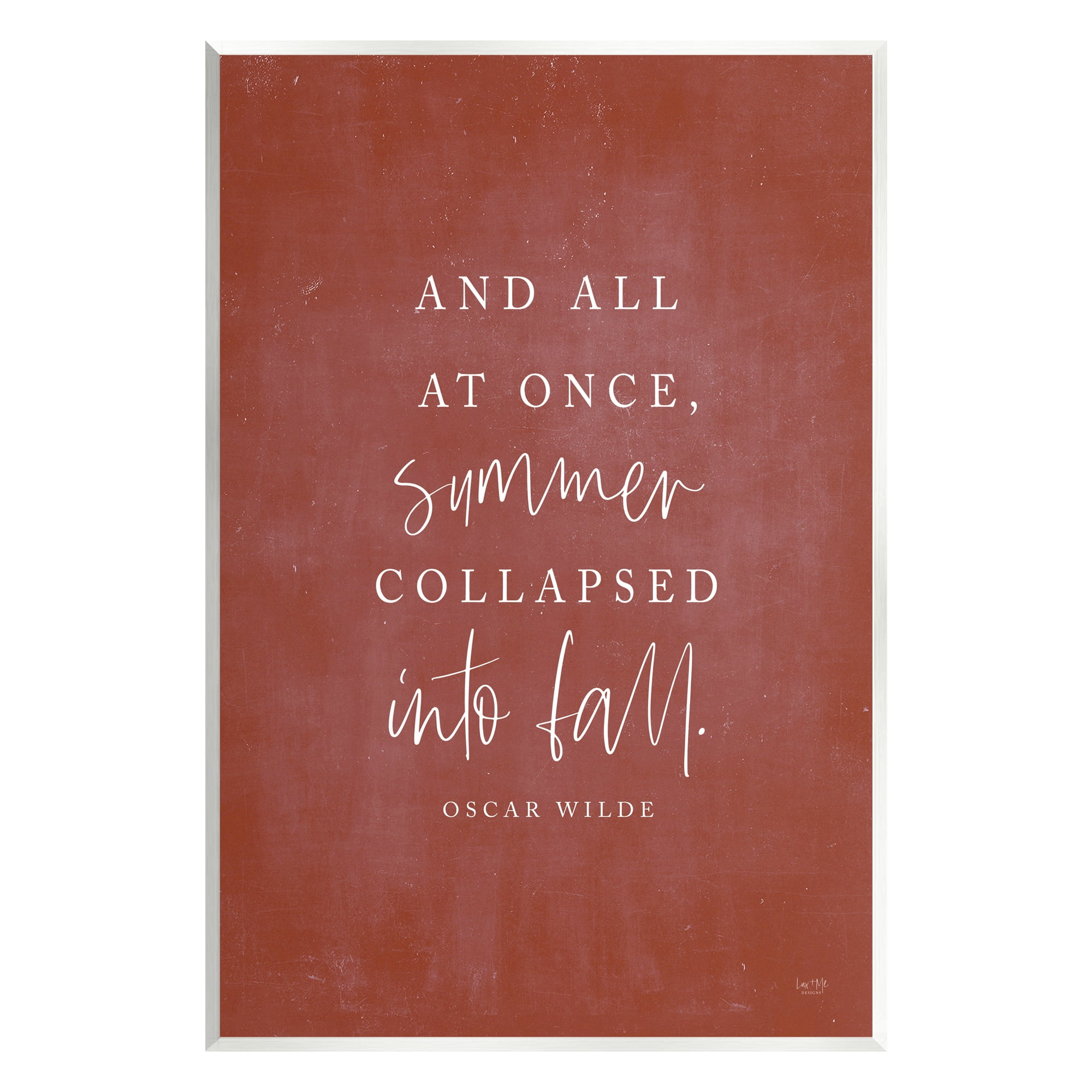 Stupell Industries Oscar Wilde Fall Quote Inspirational Painting Unframed Art Print Wall Art, 10 x 15