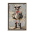 thumbnail image 1 of Stupell Industries Eclectic Ostrich & Cowboy Boots Brown Floating Frame Canvas Art, 17 x 25, by Petals Prints Design, 1 of 8