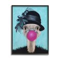 thumbnail image 1 of Stupell Industries Ostrich Stylish Vintage Black Hat Pink Bubblegum , 11 x 14, Design by Coco de Paris, 1 of 5