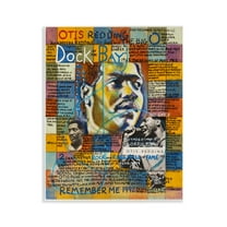 Stupell Industries Otis Redding Collage People Drawing Unframed Art Print Wall Art, 11 x 14