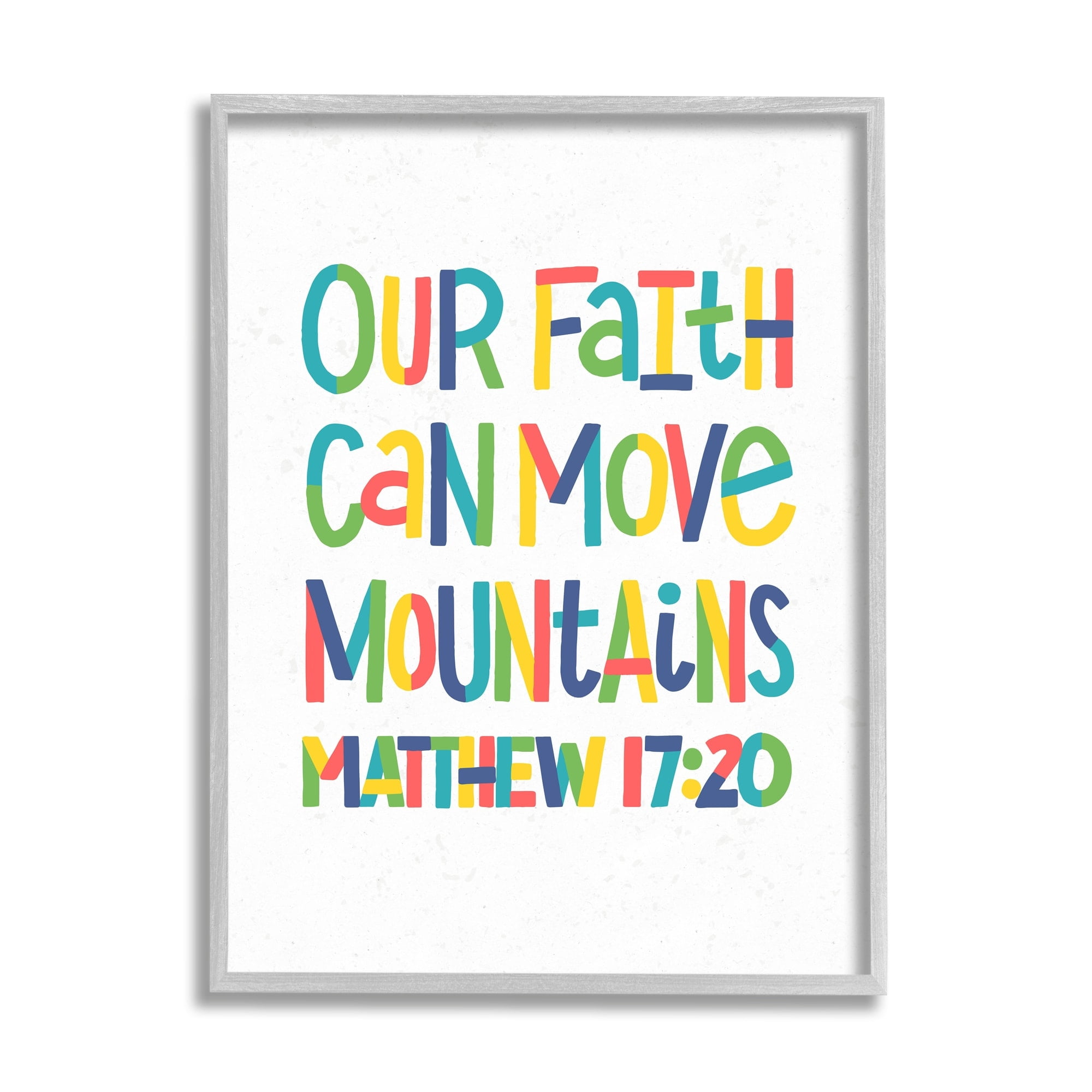 Stupell Industries Our Faith Can Move Mountains Matthew 17:20 Proverbs, 11 x 14, Design by Raye Allison Creations