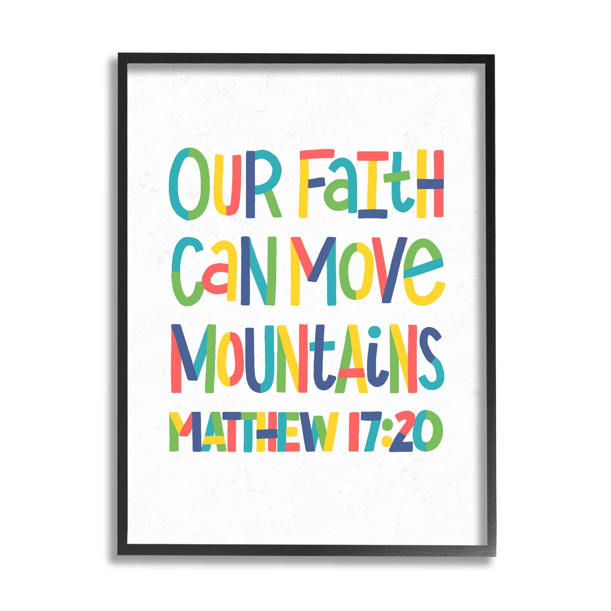 Stupell Industries Our Faith Can Move Mountains Matthew 17:20 Proverbs, 11 x 14, Design by Raye Allison Creations