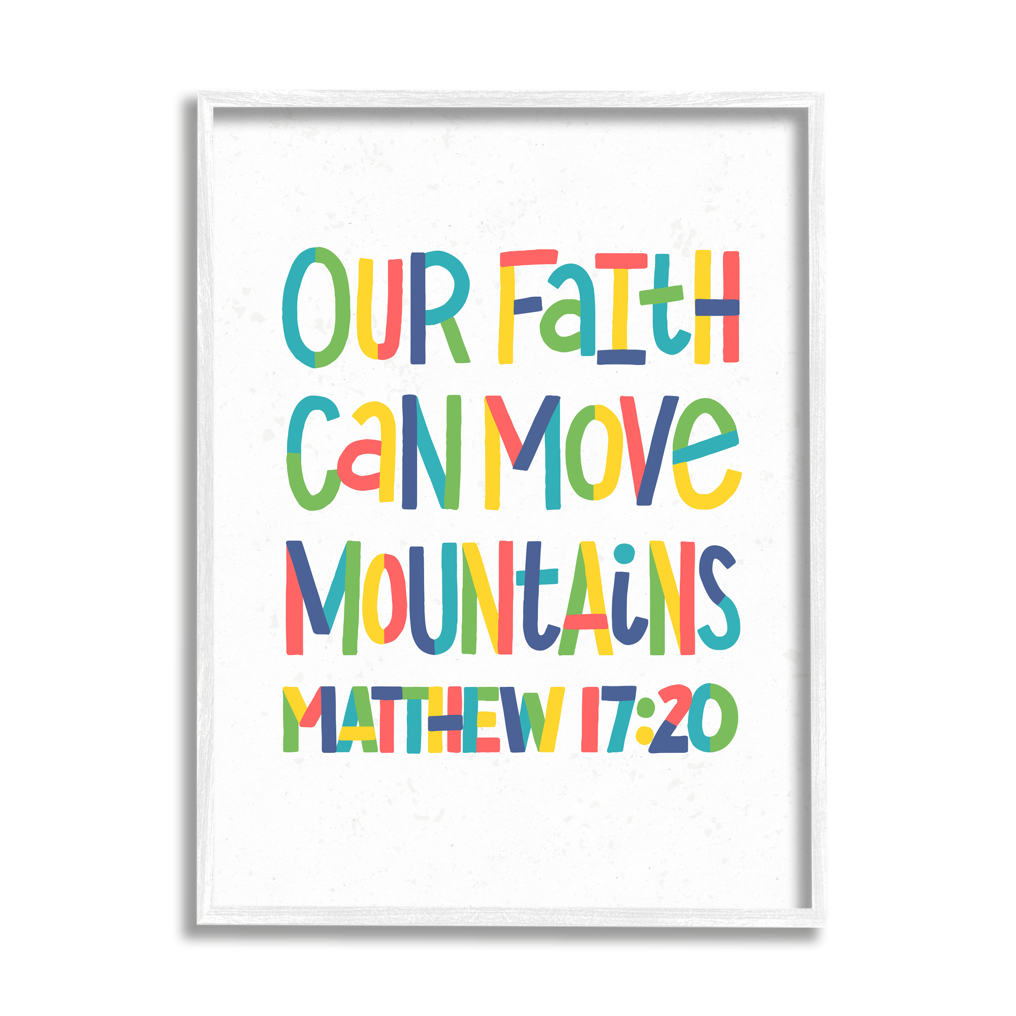 Stupell Industries Our Faith Can Move Mountains Matthew 17:20 Proverbs, 16 x 20, Design by Raye Allison Creations
