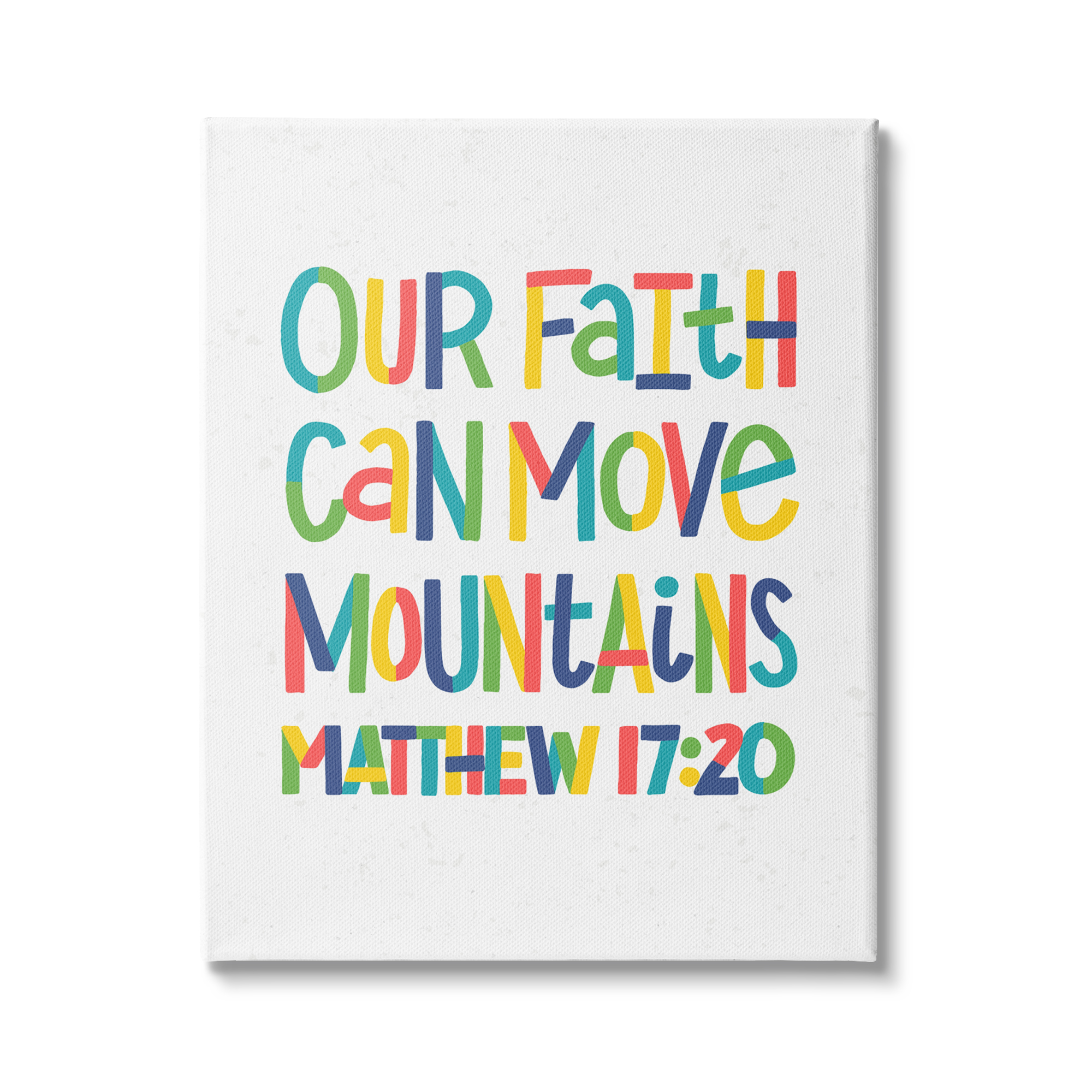 Stupell Industries Our Faith Can Move Mountains Matthew 17:20 Proverbs, 30 x 40, Design by Raye Allison Creations