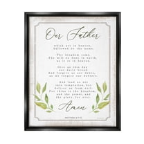 Stupell Industries Our Father Spiritual Proverb Religious Painting Black Floater Framed Art Print Wall Art