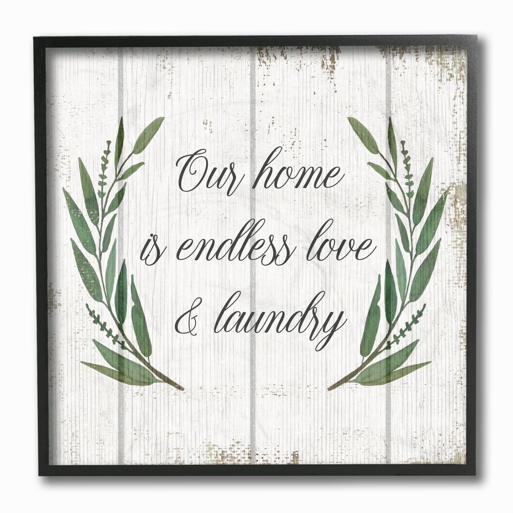 Stupell Industries Our Home Is Endless Love and Laundry Phrase Designed by Daphne Polselli