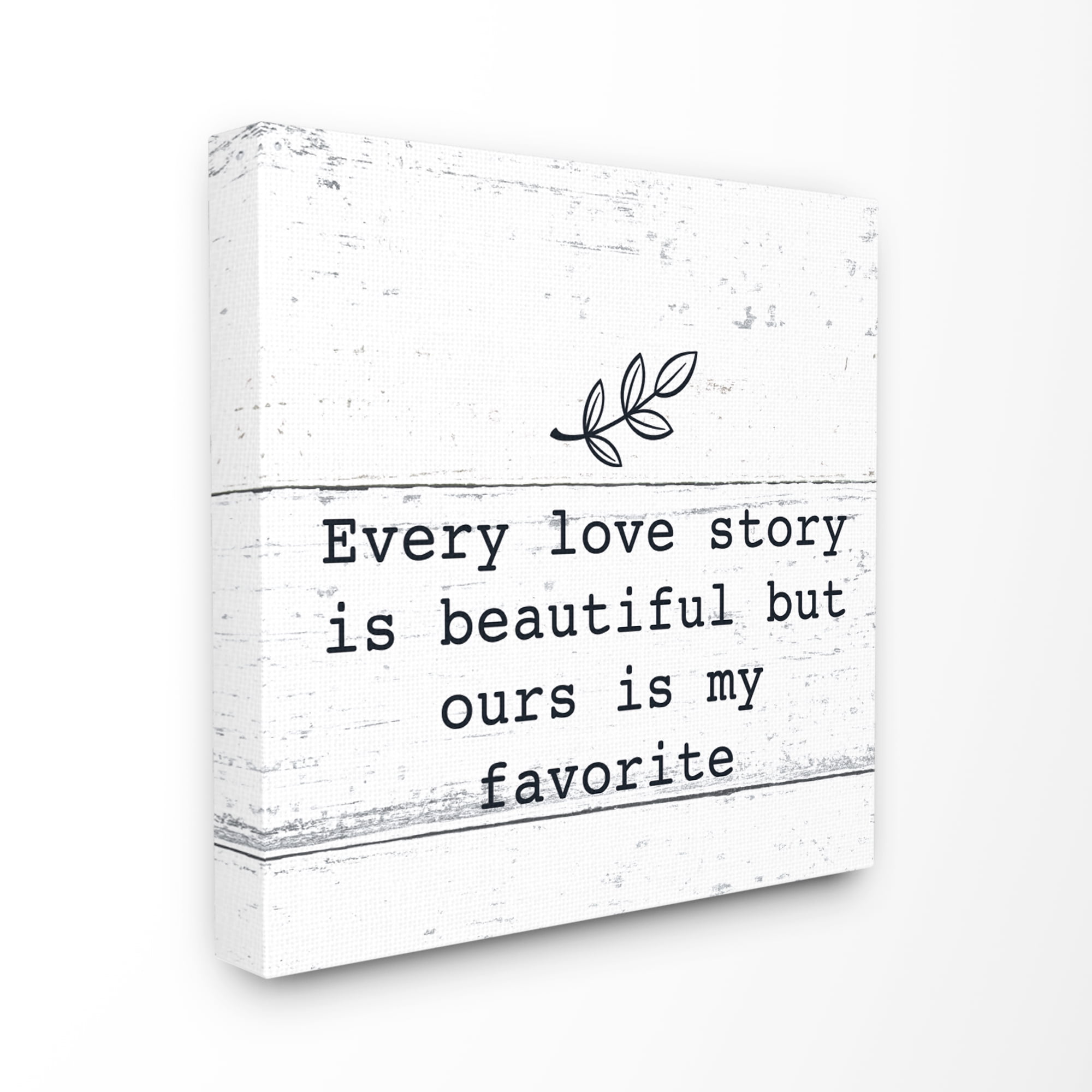 Stupell Industries Our Love is my Favorite Novelty Painting Gallery Wrapped Canvas Art Print Wall Art, 24 x 24