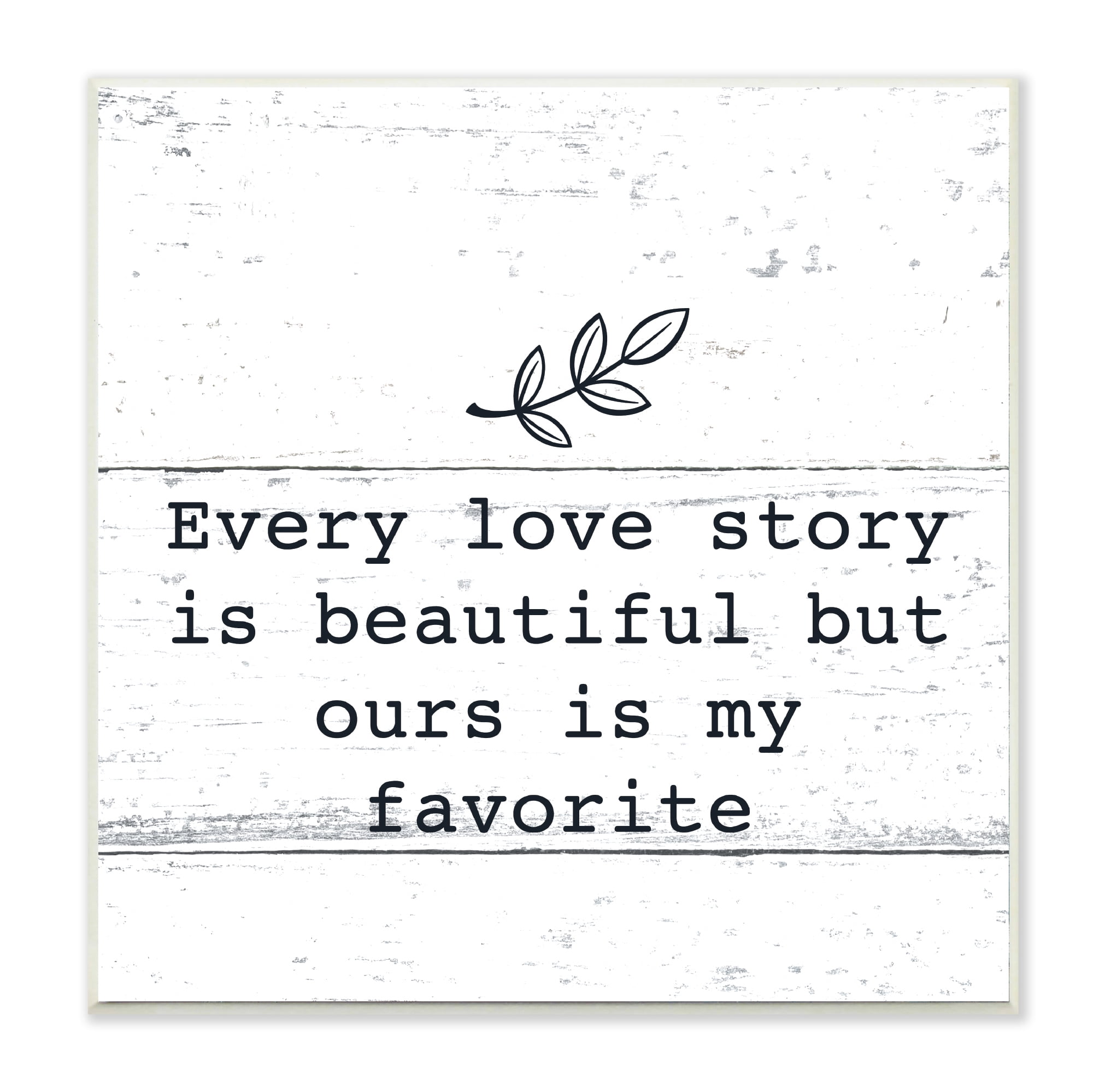 Stupell Industries Our Love is my Favorite Novelty Painting Unframed Art Print Wall Art, 12 x 12
