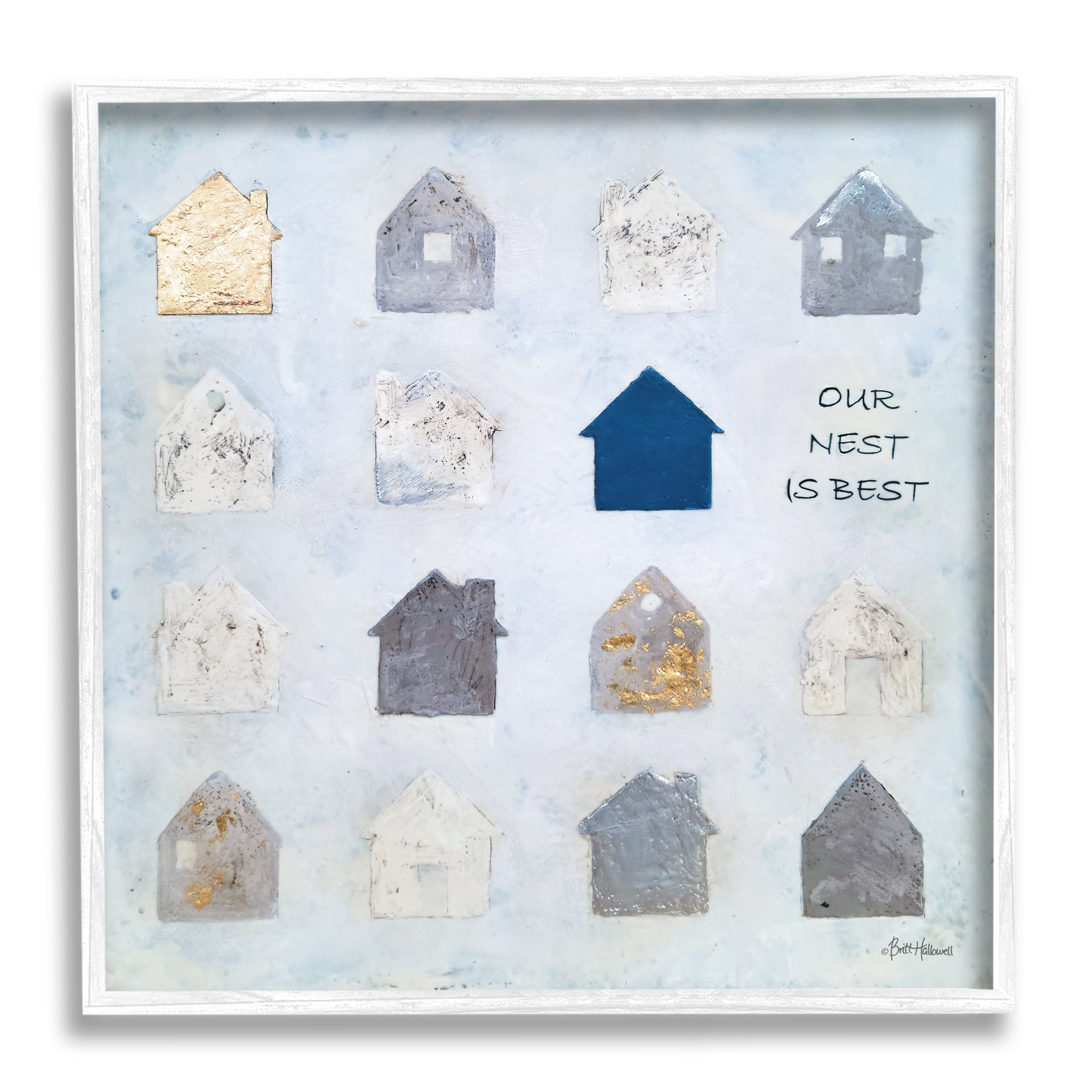 Stupell Industries Our Nest is Best Farm House Icon Chart,12 x 12, Design by Britt Hallowell