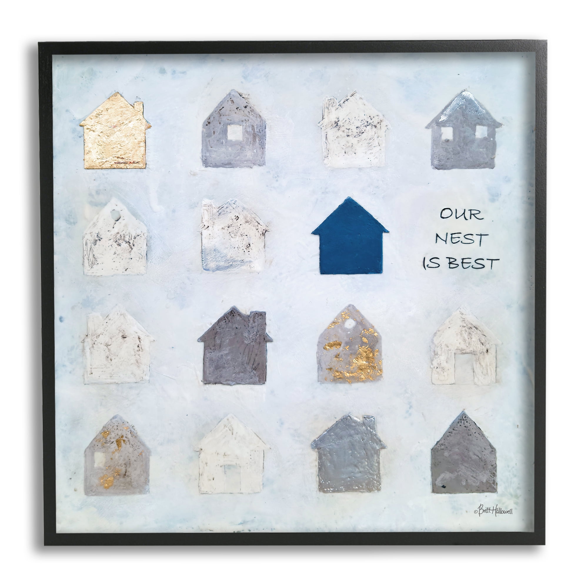 Stupell Industries Our Nest is Best Farm House Icon Chart,12 x 12, Design by Britt Hallowell