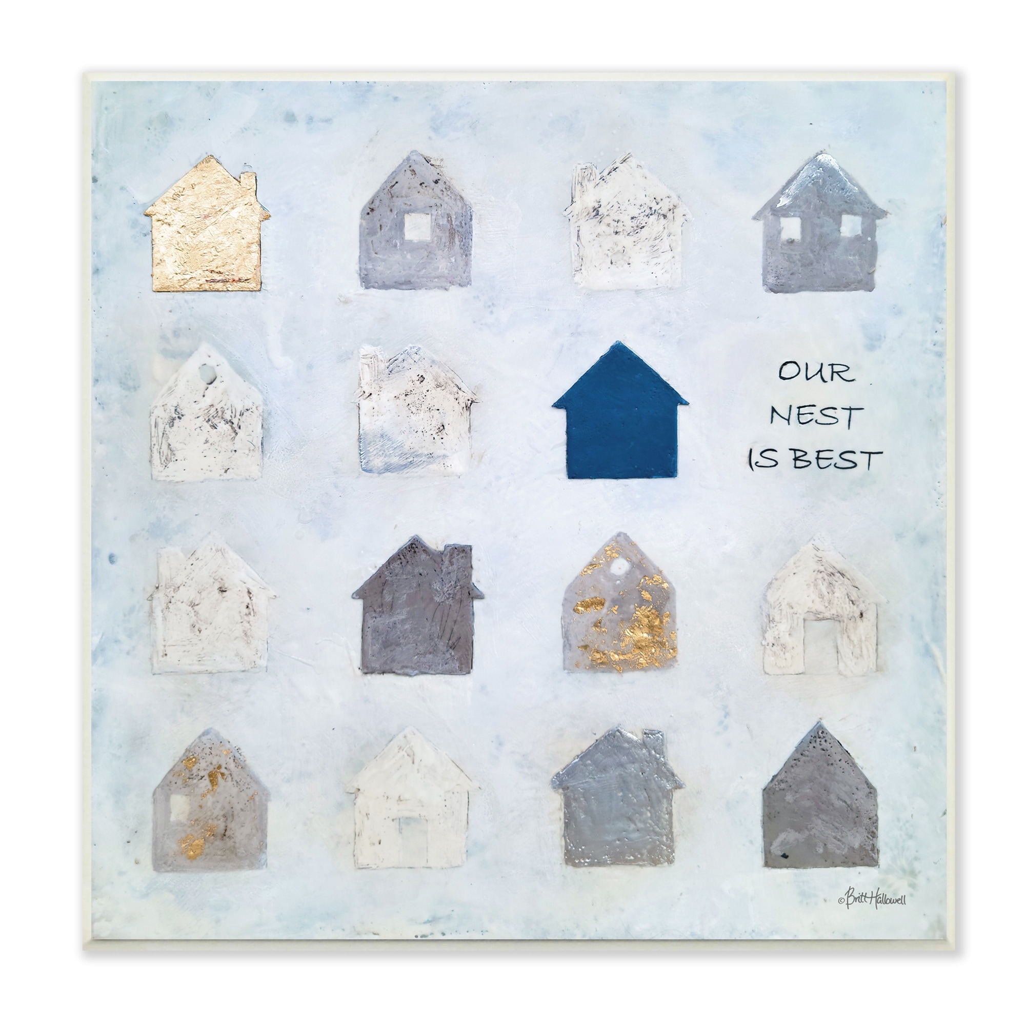 Stupell Industries Our Nest is Best Farm House Icon Chart,12 x 12, Design by Britt Hallowell
