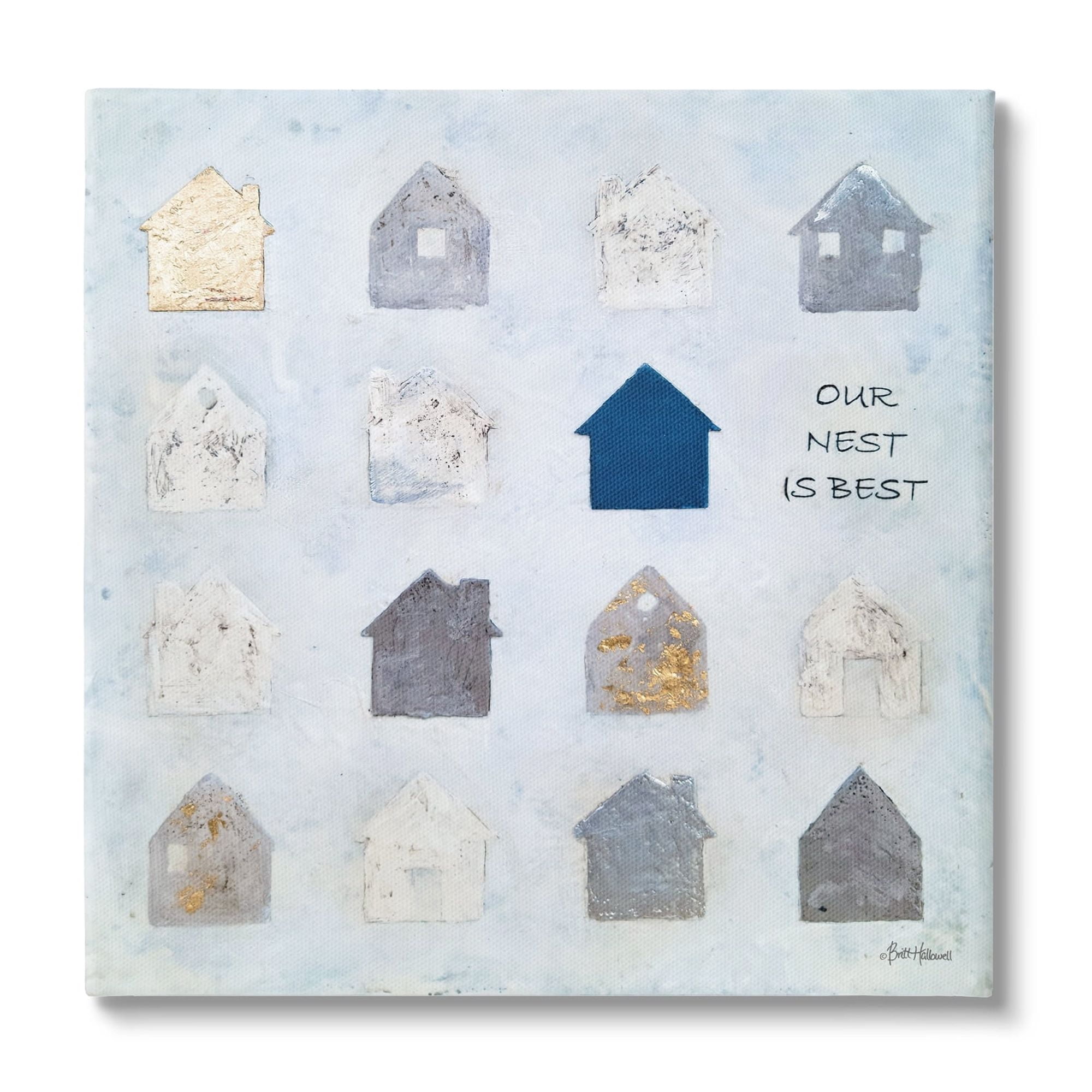 Stupell Industries Our Nest is Best Farm House Icon Chart,17 x 17, Design by Britt Hallowell