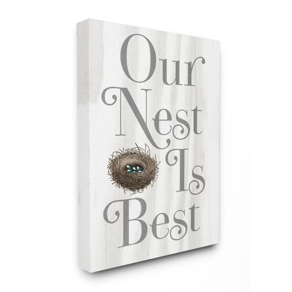 Stupell Industries Our Nest is Best Rustic Nursery Phrase Designed by Daphne Polselli