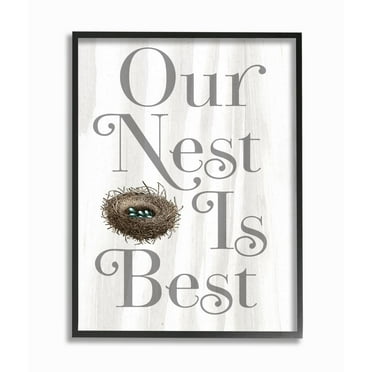 Stupell Industries Our Nest is Best Rustic Nursery Phrase Designed by Daphne Polselli