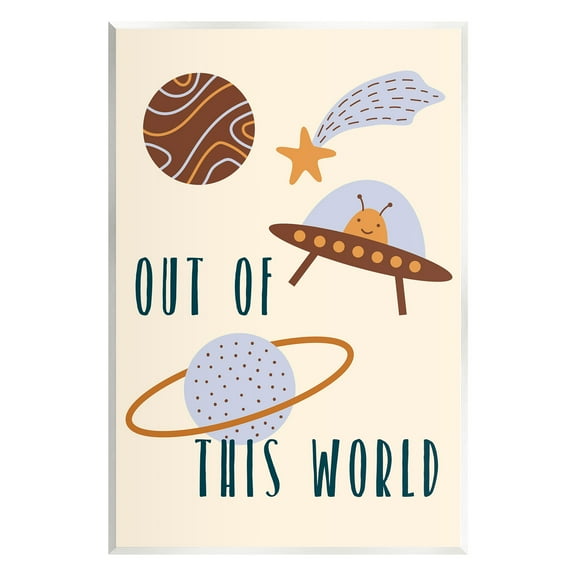 Stupell Industries Out Of This World Alien Fairy Tales & Fantasy Painting Unframed Art Print Wall Art, 10 x 15