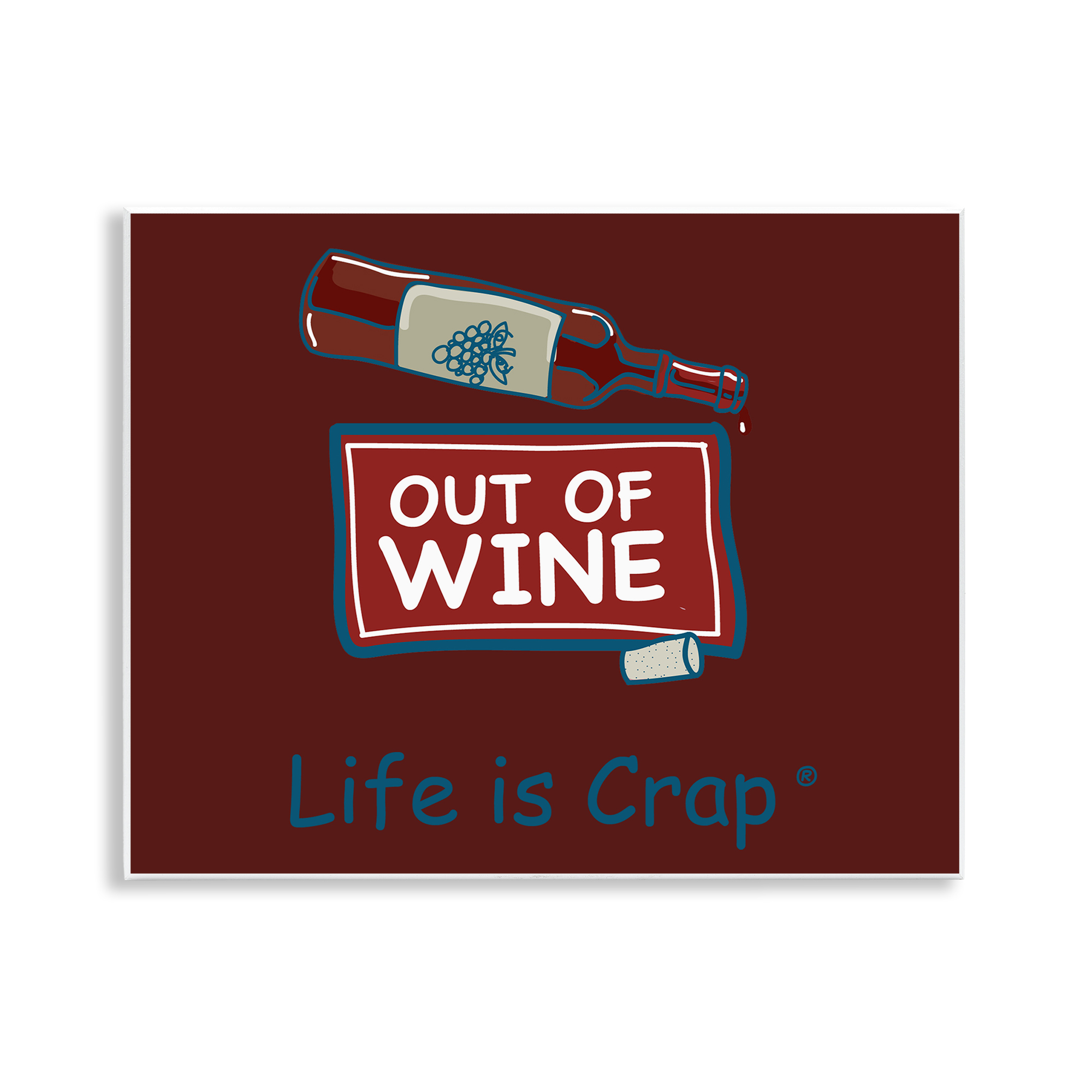 Stupell Industries Out Of Wine Bottle Novelty & Humor Painting Unframed Art Print Wall Art, 14 x 11
